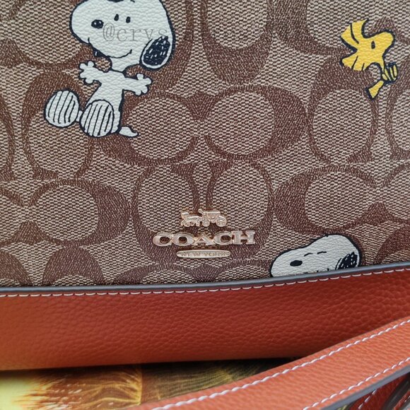 Coach Brown Snoopy and Woodstock Tote - Picture 2 of 11